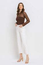 OLIVIA WIDE LEG DENIM- WHITE