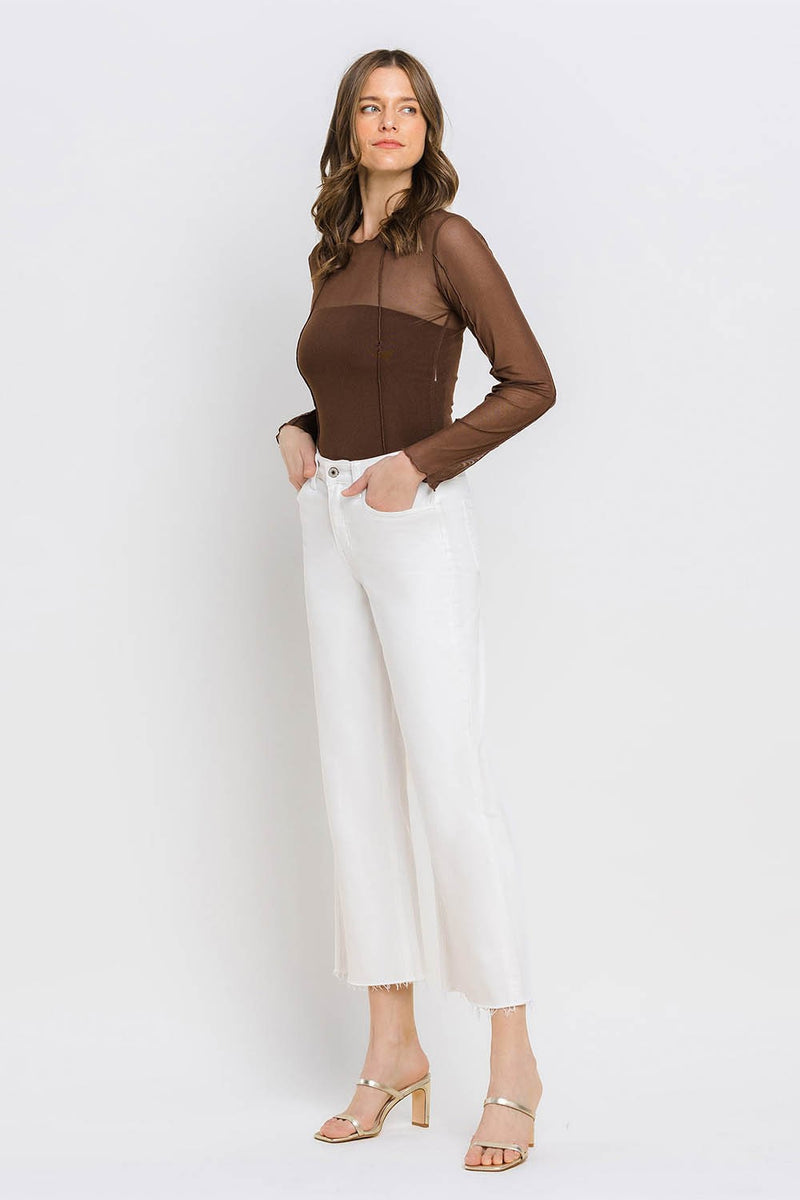 OLIVIA WIDE LEG DENIM- WHITE