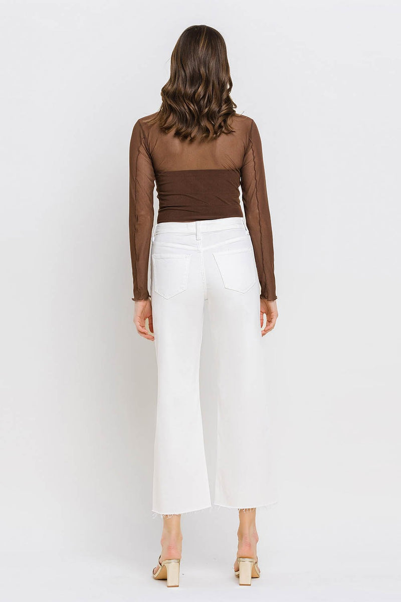 OLIVIA WIDE LEG DENIM- WHITE