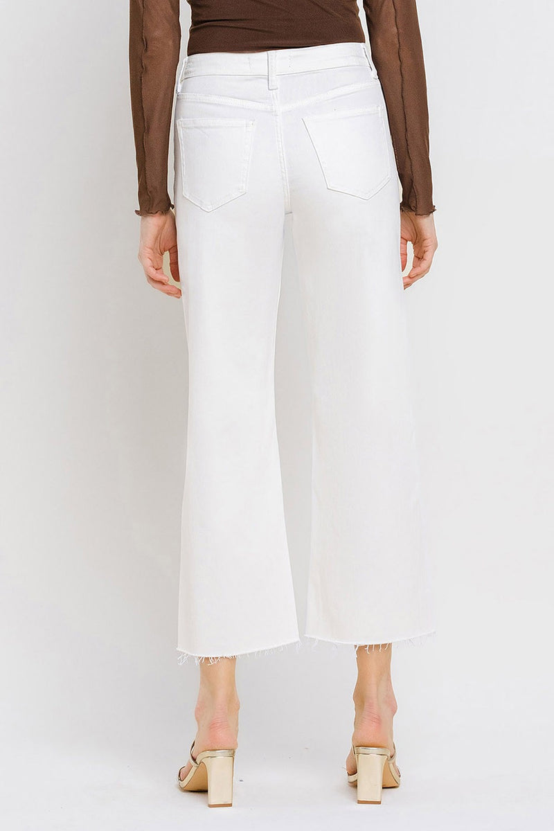 OLIVIA WIDE LEG DENIM- WHITE