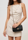 LULU WOVEN PURSE- BLACK