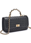 LULU WOVEN PURSE- BLACK