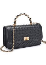 LULU WOVEN PURSE- BLACK