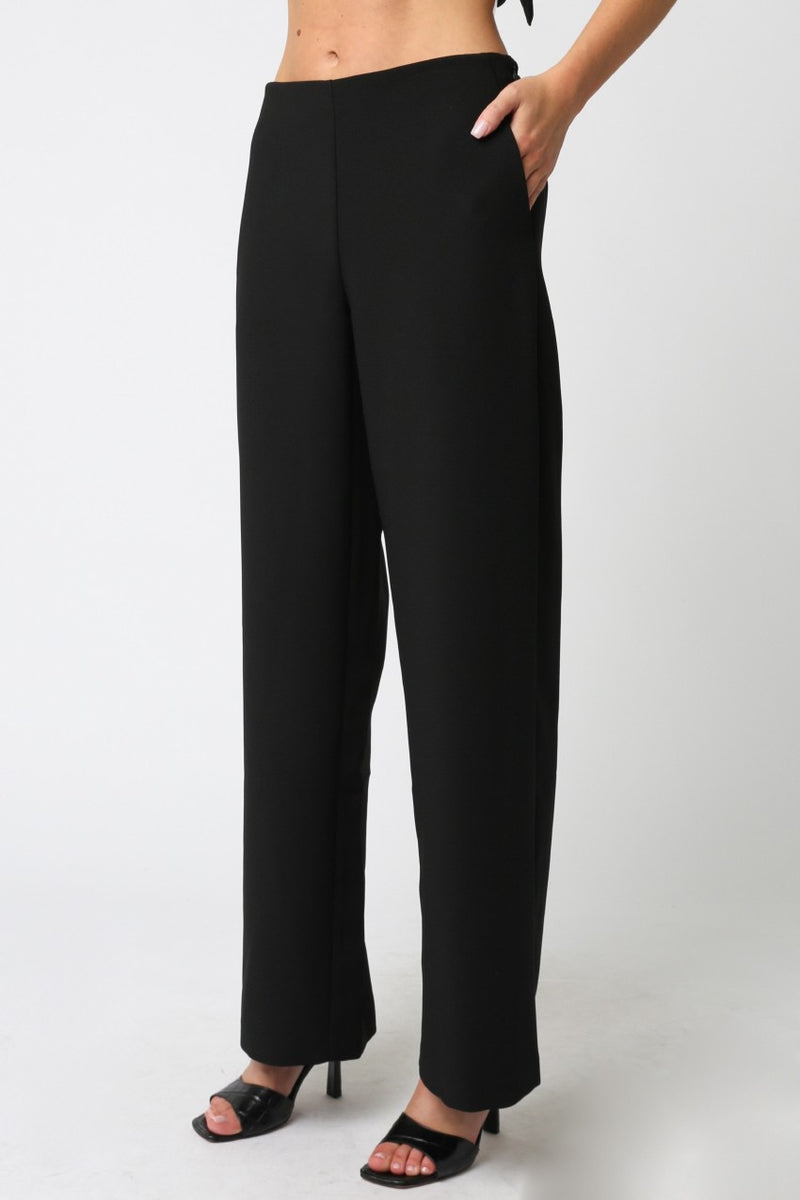 EMELIA TROUSER PANT- BLACK