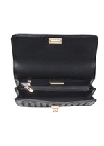 LULU WOVEN PURSE- BLACK