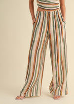 MULTI STRIPED WIDE LEG PANT- MULTI