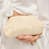 TRIANA STRAW CLUTCH- IVORY