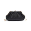 TRIANA STRAW CLUTCH- BLACK