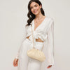 TRIANA STRAW CLUTCH- IVORY