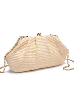 TRIANA STRAW CLUTCH- IVORY