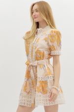 MARIGOLD CROCHET DRESS- YELLOW