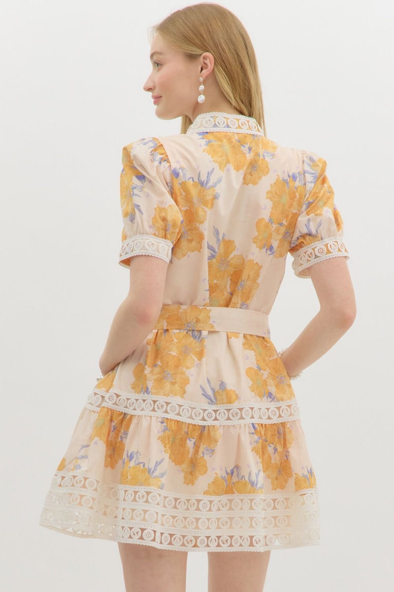MARIGOLD CROCHET DRESS- YELLOW
