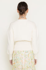 GOLD BUTTON CARDIGAN- CREAM