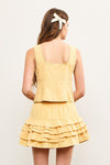 SCALLOPED TRIM TIE TOP- PINA