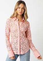 CELINE LACED SHIRT- BLUSH
