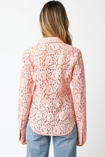 CELINE LACED SHIRT- BLUSH