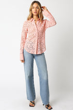 CELINE LACED SHIRT- BLUSH
