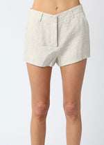 GIANNA LINEN SHORTS- MELANGE