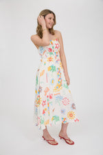 SUMMER MOTIF SUNDRESS- CREAM MULTI