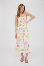 SUMMER MOTIF SUNDRESS- CREAM MULTI