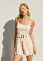 HEAVEN SENT LINEN ROMPER- OATMEAL