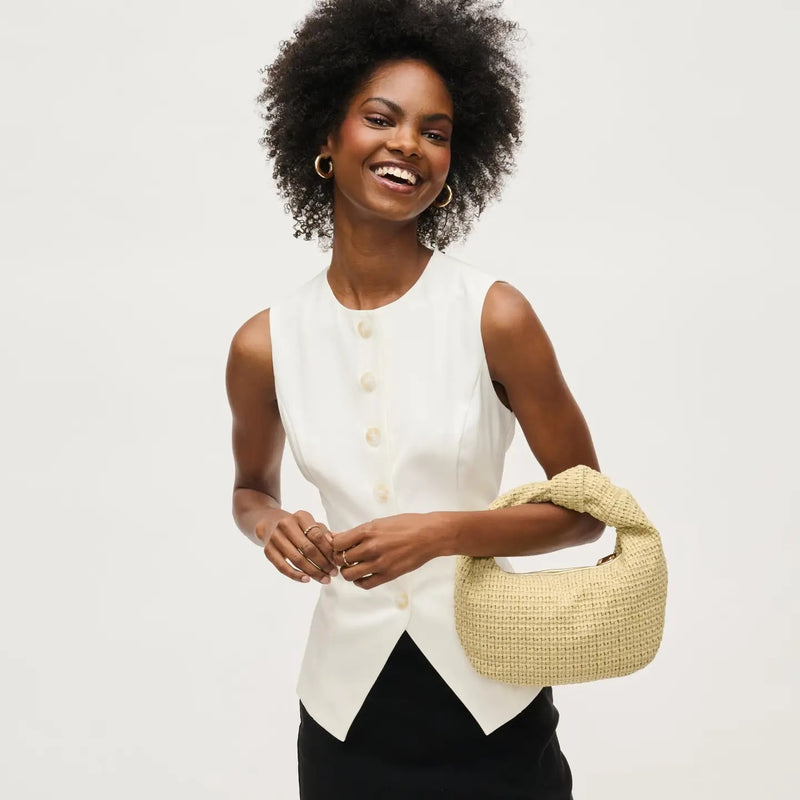 TRACY TWEED HANDBAG- SOFT YELLOW