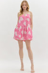 FLORAL U ROMPER- PINK