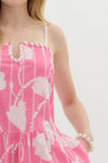 FLORAL U ROMPER- PINK
