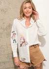 EMBROIDERED COWGIRL SHIRT- WHITE