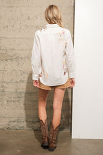 EMBROIDERED COWGIRL SHIRT- WHITE