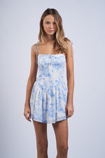 MONTANA  PRINTED MINI DRESS- BLUE