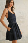 INDIGO DENIM MINI DRESS- DK DENIM