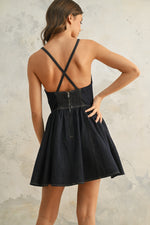INDIGO DENIM MINI DRESS- DK DENIM