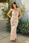 DARLING FLUTTER FLORAL MAXI - BLUSH ROSE
