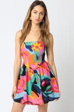 FRIS LINEN DRESS- MULTI