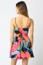 FRIS LINEN DRESS- MULTI