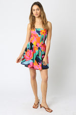 FRIS LINEN DRESS- MULTI