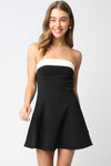 KELLY STRAPLESS DRESS- BLACK