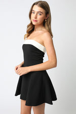 KELLY STRAPLESS DRESS- BLACK