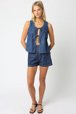 JULISSA DENIM SHORTS- DENIM
