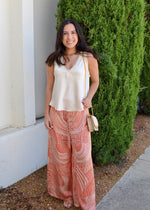 S/L SATIN LACE TRIM TOP- CREAM