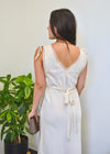 LACE TRIM SLIP DRESS- CREAM