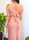 LACE TRIM SLIP DRESS- BLUSH