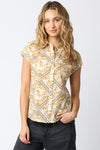 TINA COTTON SHIRT- NATURAL MULTI