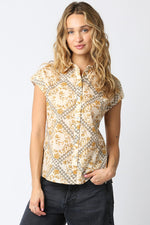 TINA COTTON SHIRT- NATURAL MULTI