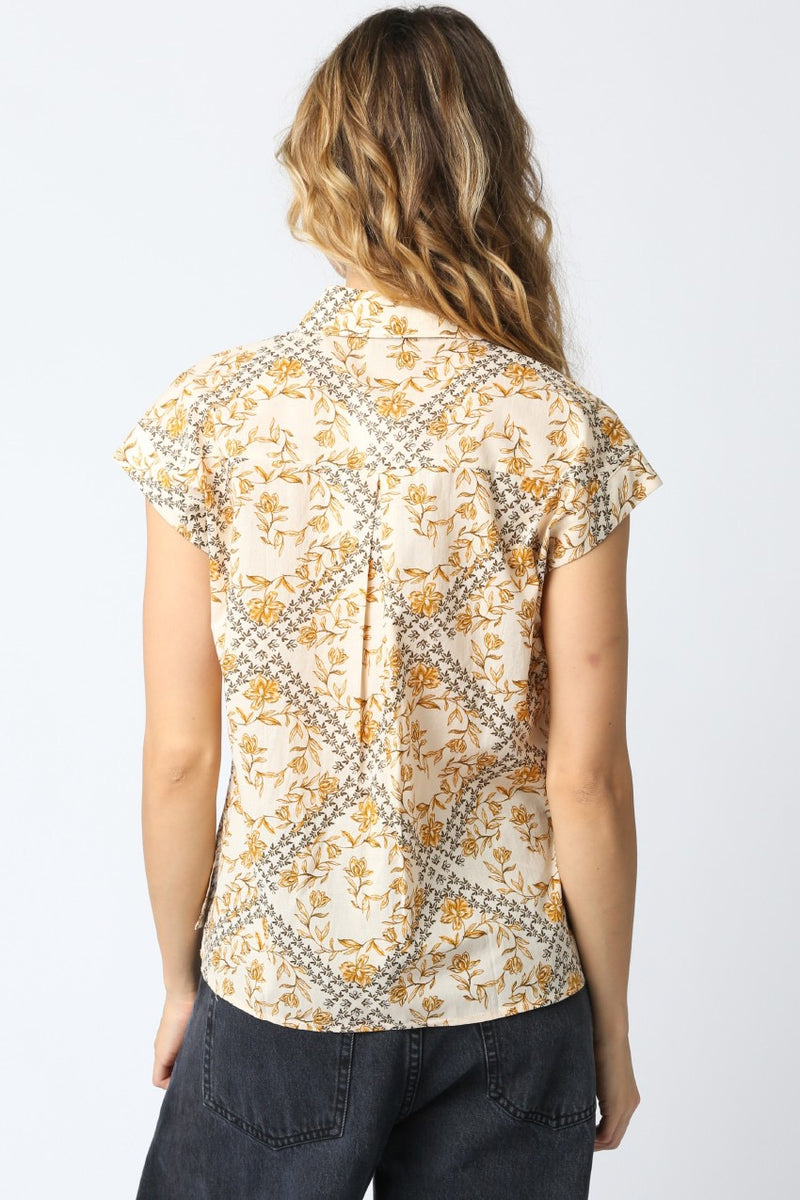 TINA COTTON SHIRT- NATURAL MULTI
