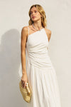 CHARMING DROP WAIST MAXI DRESS- WHITE