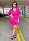 LARA RUFFLE SKIRT- BERRY